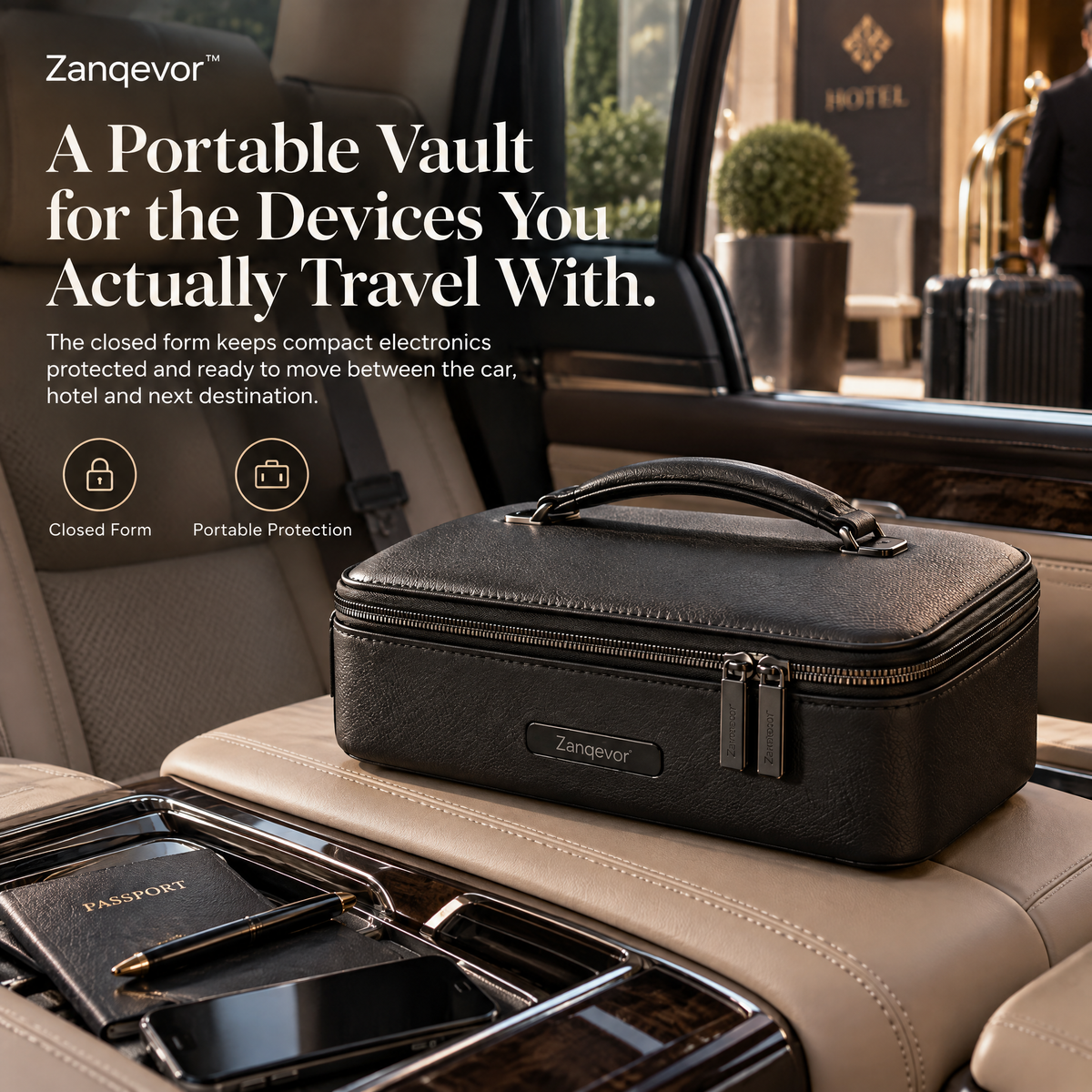 Zanqevor™ Car-to-Hotel Tech Vault
