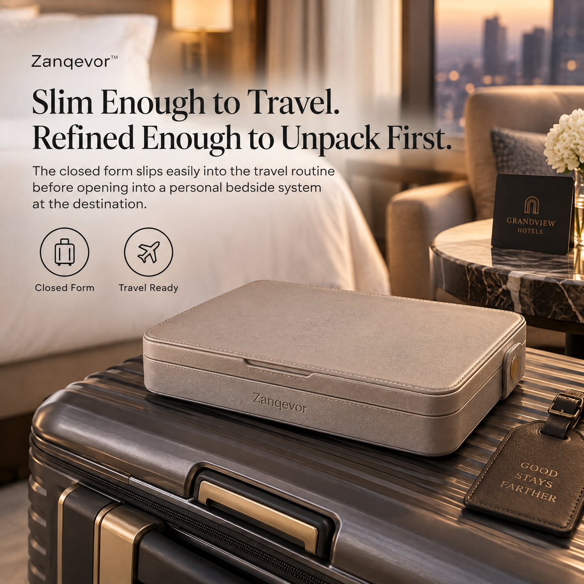 Zanqevor™ Portable Hotel Nightstand Dock