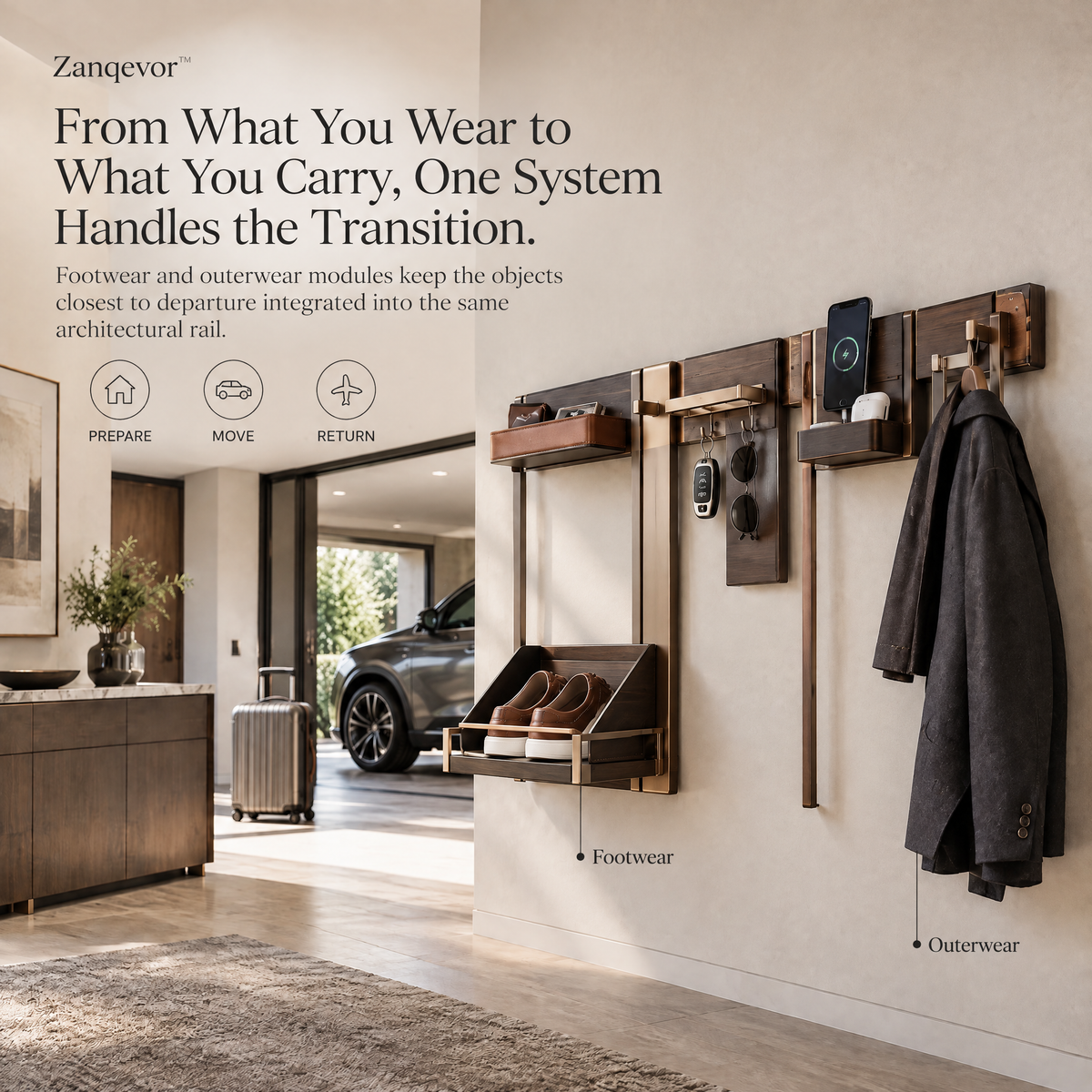 Zanqevor™ Modular Mobility Living Rail