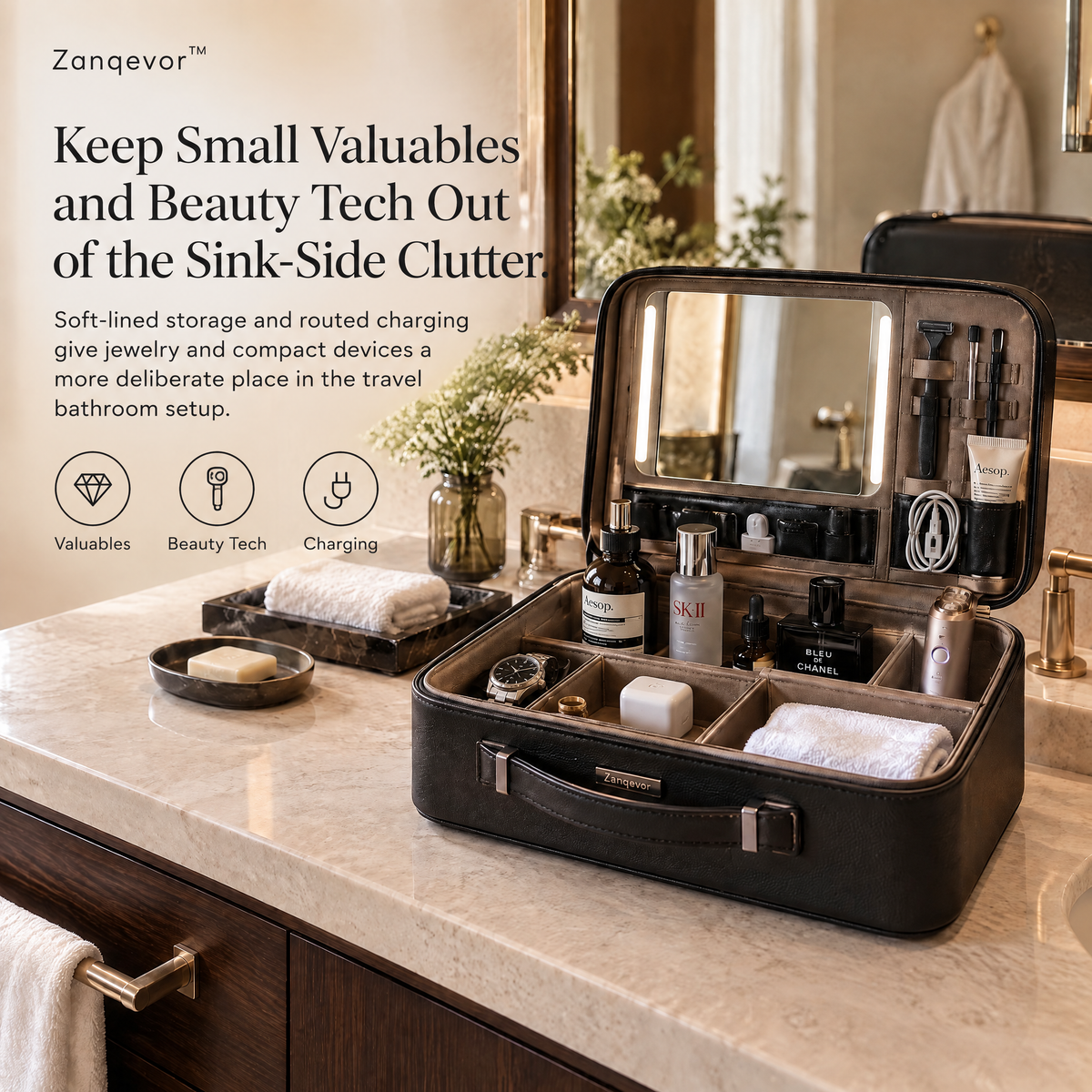 Zanqevor™ Travel Bathroom Deployment Case