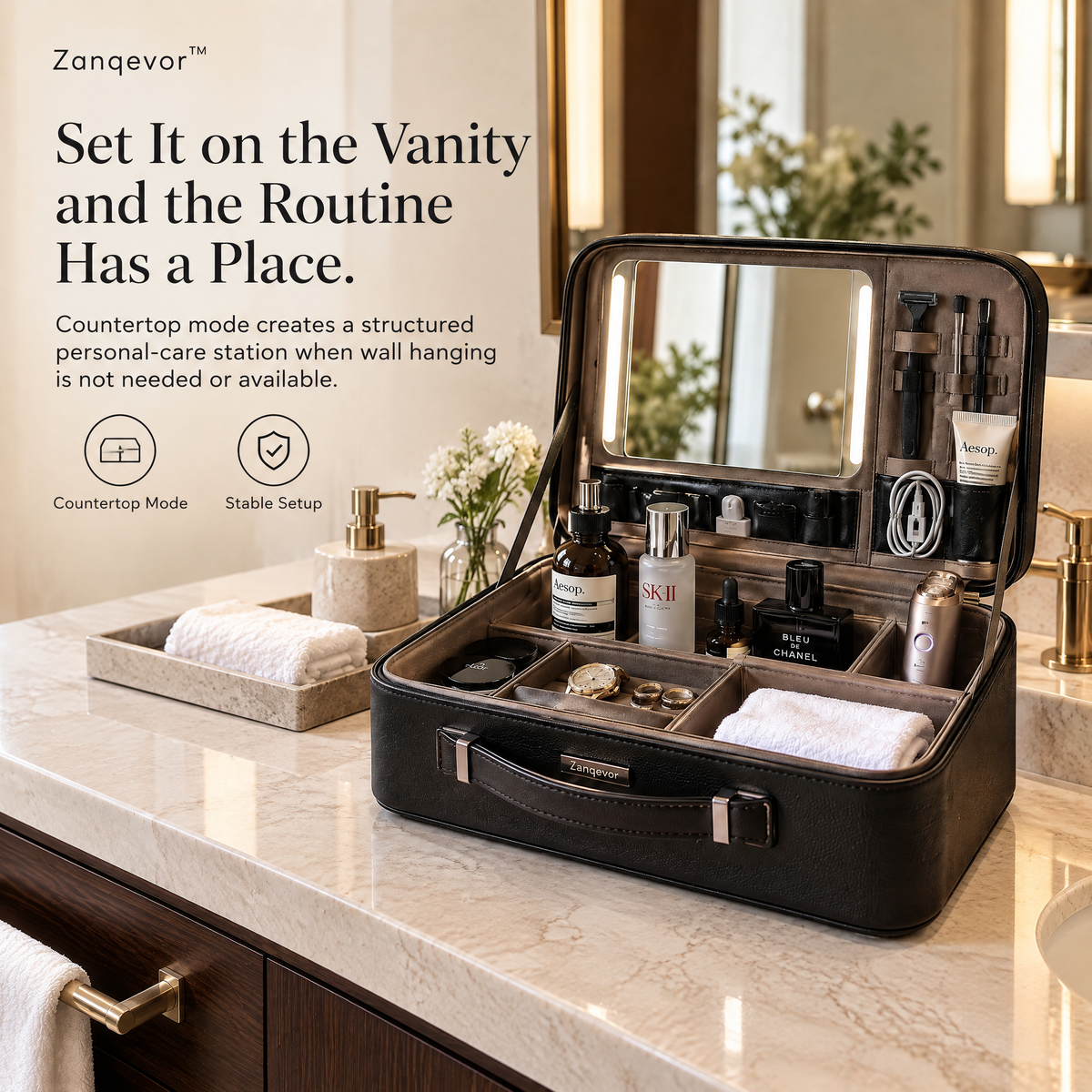 Zanqevor™ Travel Bathroom Deployment Case