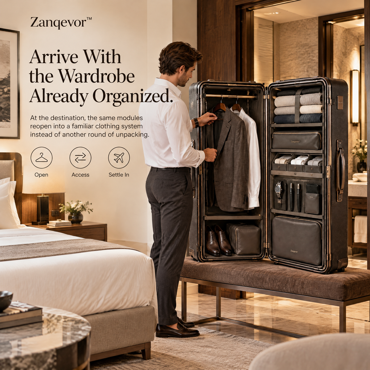 Zanqevor™ Travel Wardrobe Transfer Case