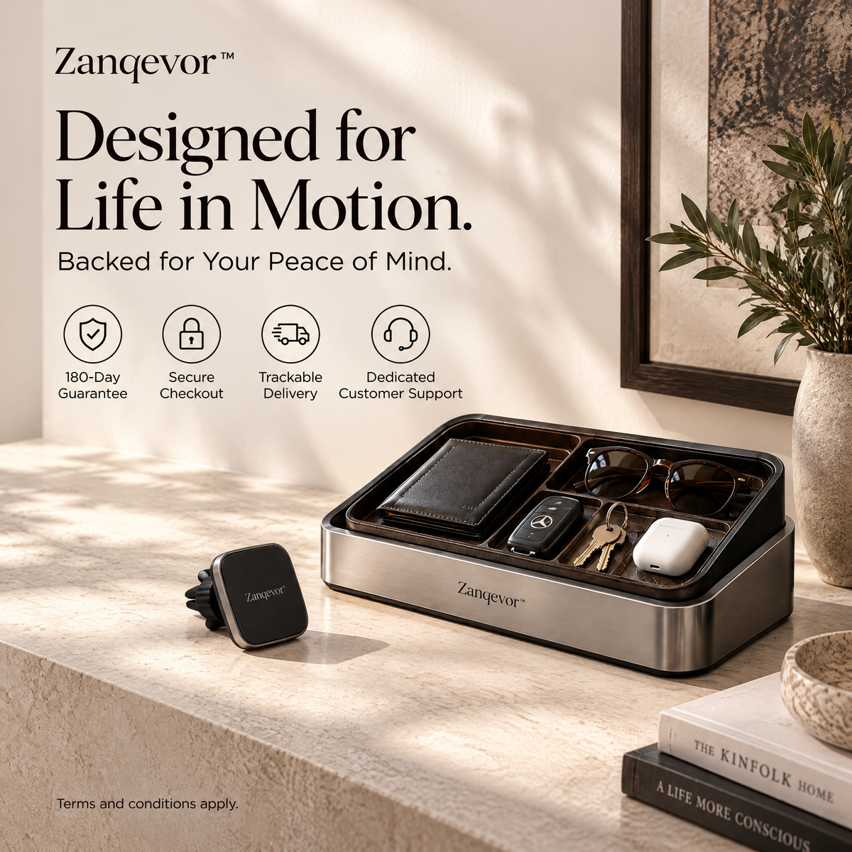 Zanqevor™ Home-to-Car Valet Dock