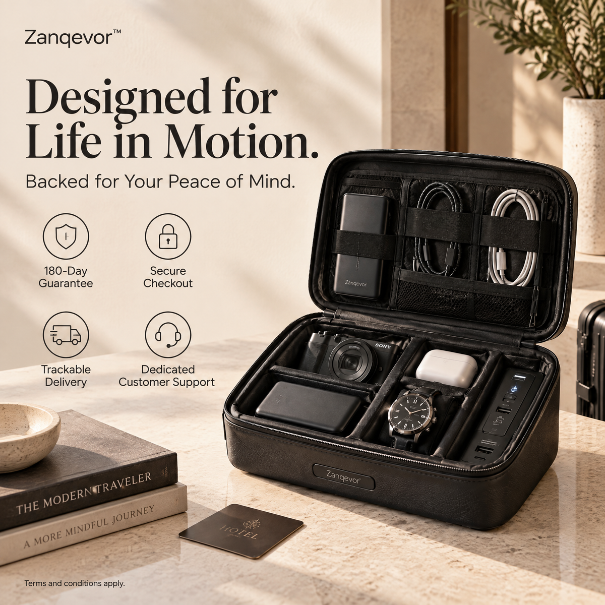 Zanqevor™ Car-to-Hotel Tech Vault