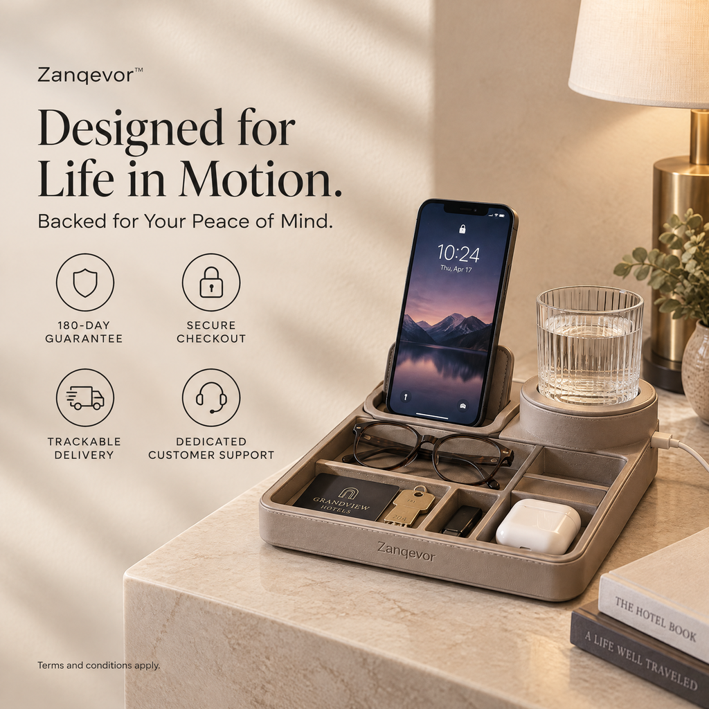 Zanqevor™ Portable Hotel Nightstand Dock