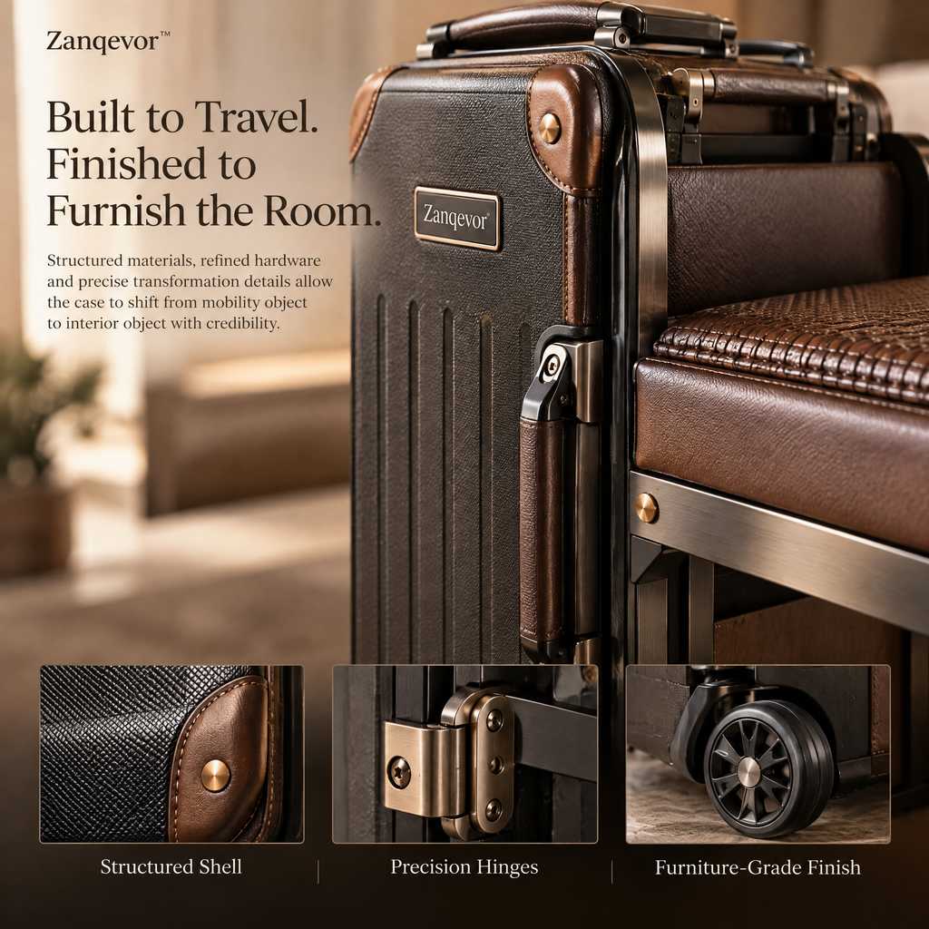 Zanqevor™ Convertible Luggage Valet Bench