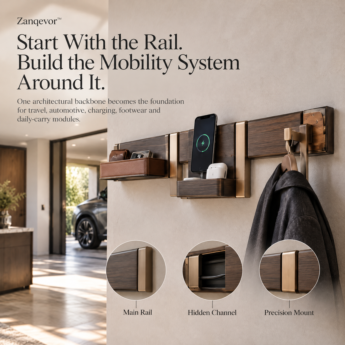 Zanqevor™ Modular Mobility Living Rail