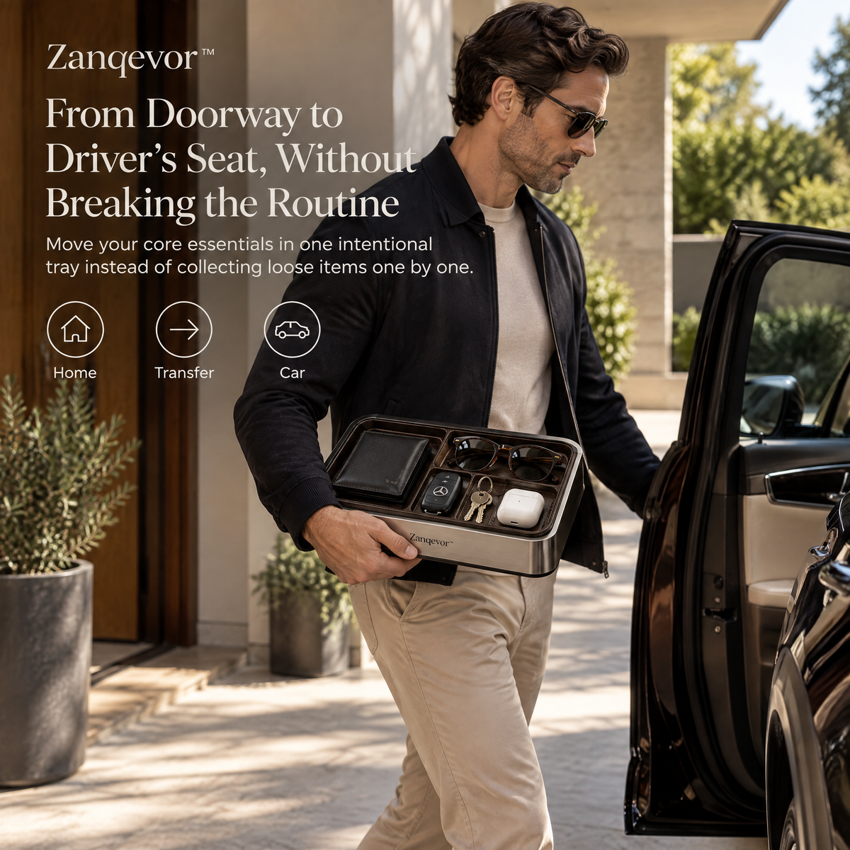 Zanqevor™ Home-to-Car Valet Dock