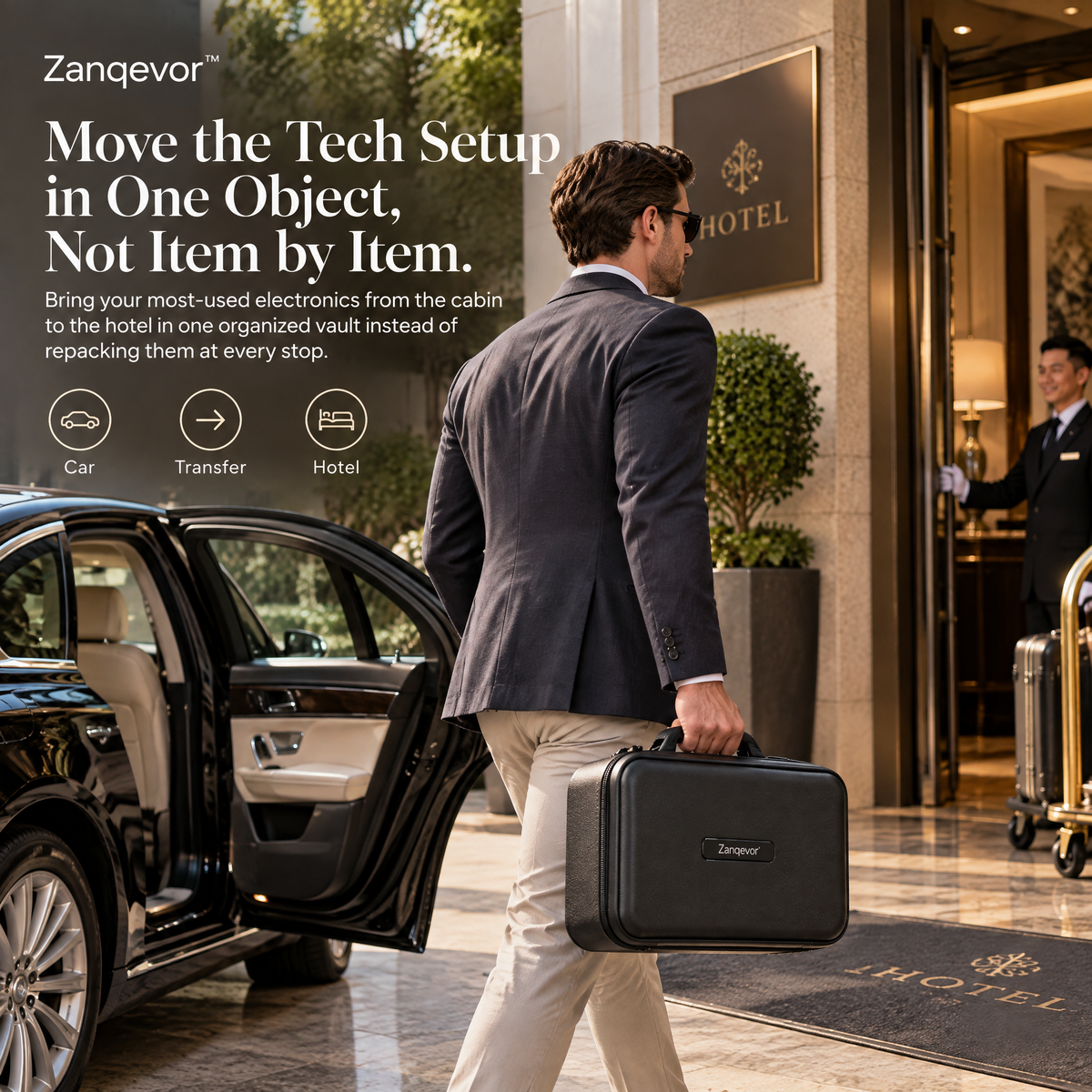Zanqevor™ Car-to-Hotel Tech Vault