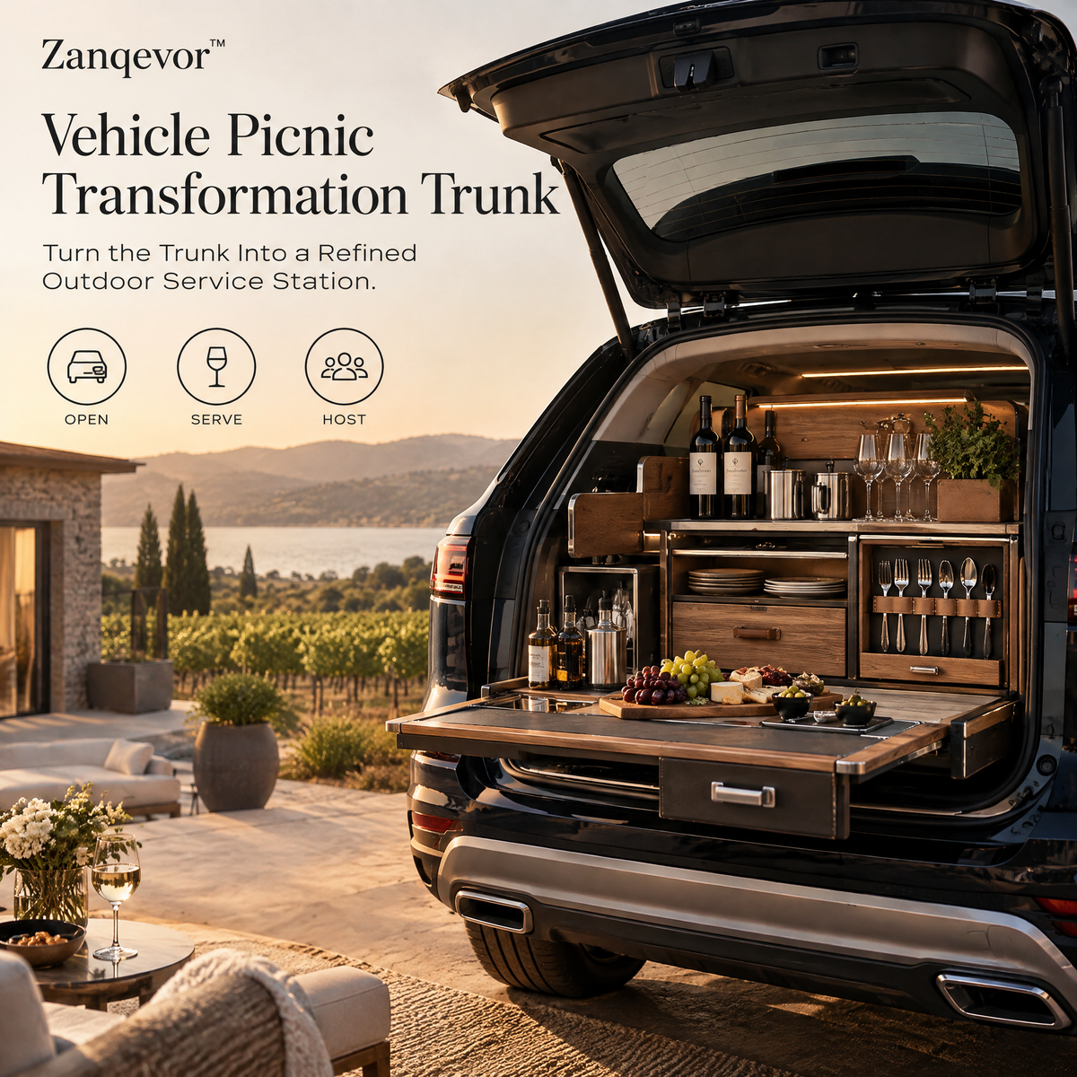 Zanqevor™ Vehicle Picnic Transformation Trunk