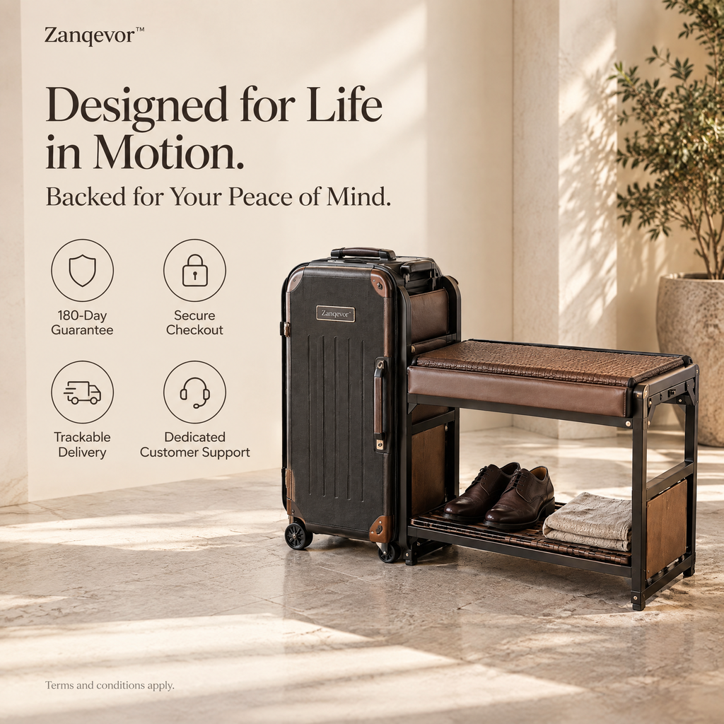 Zanqevor™ Convertible Luggage Valet Bench