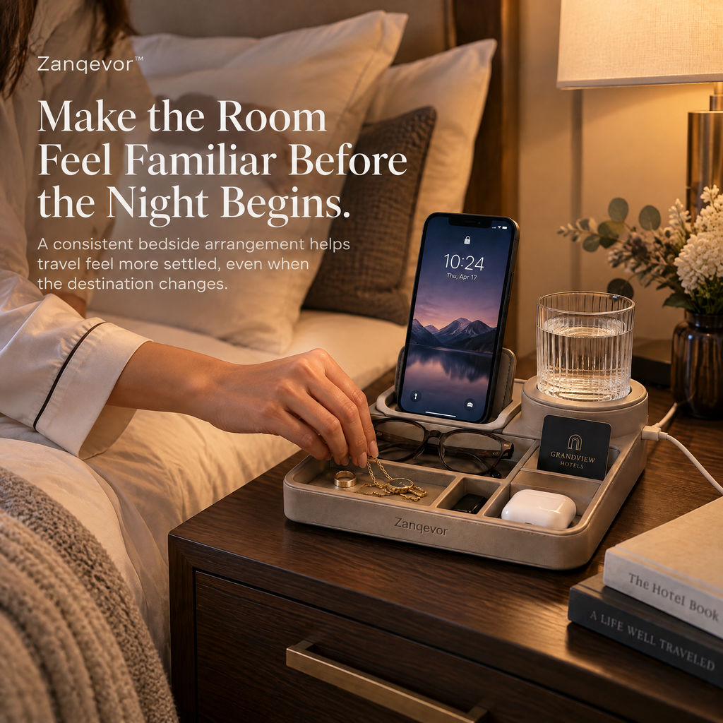 Zanqevor™ Portable Hotel Nightstand Dock