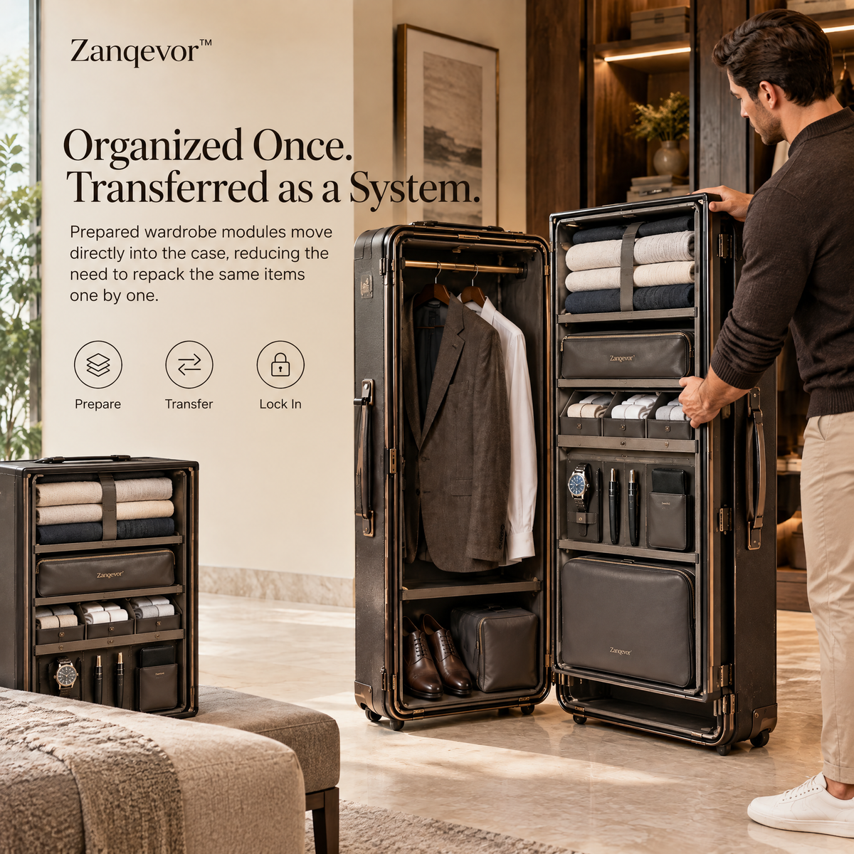Zanqevor™ Travel Wardrobe Transfer Case