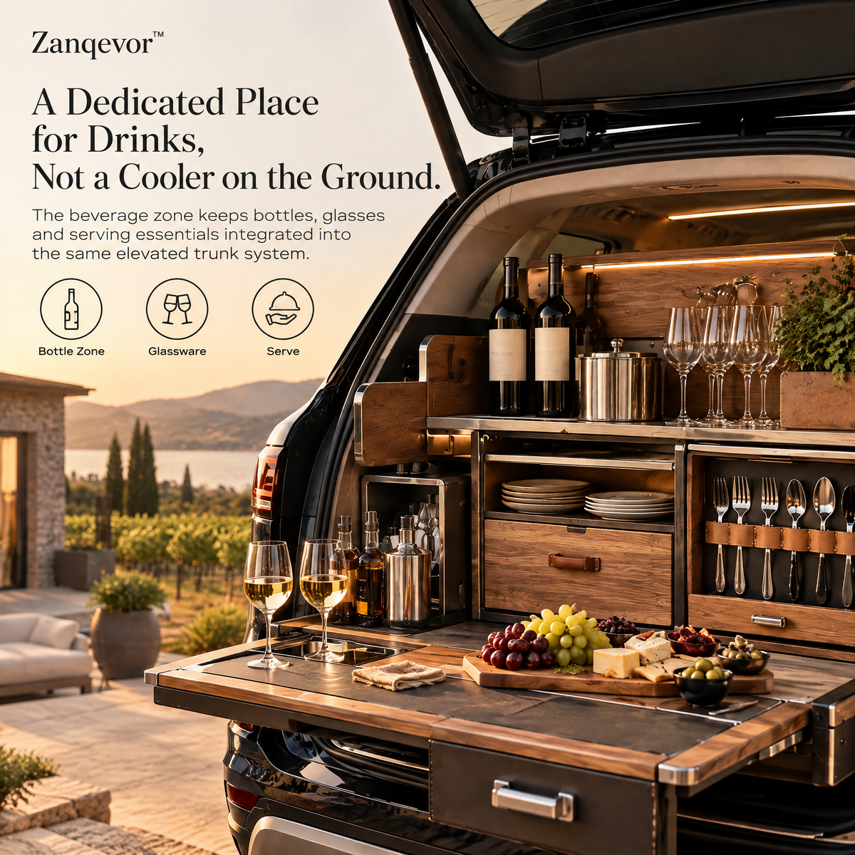 Zanqevor™ Vehicle Picnic Transformation Trunk
