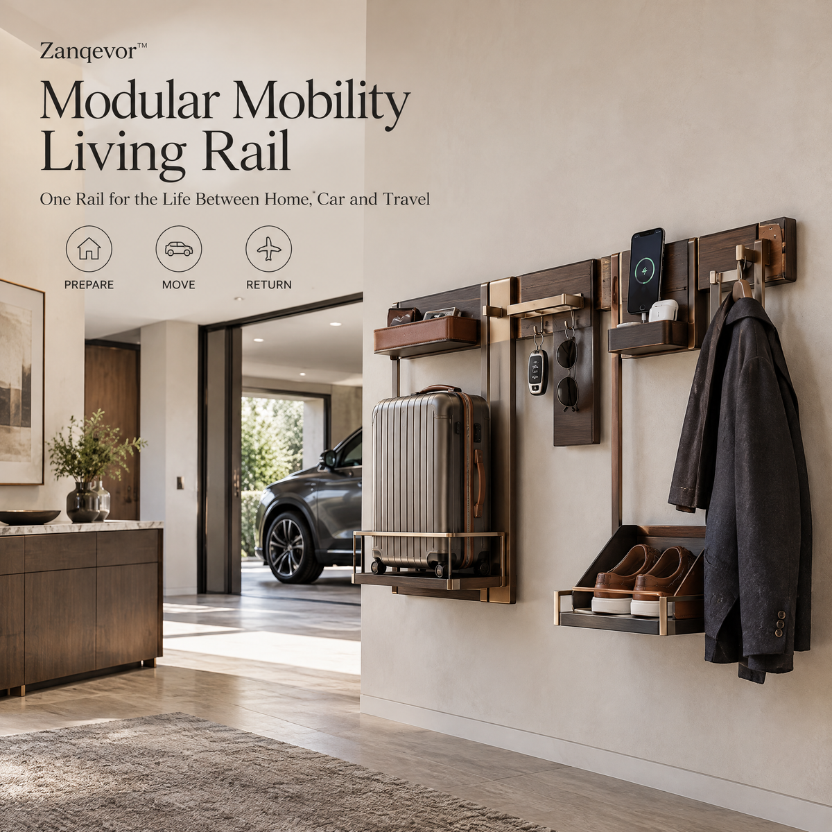 Zanqevor™ Modular Mobility Living Rail