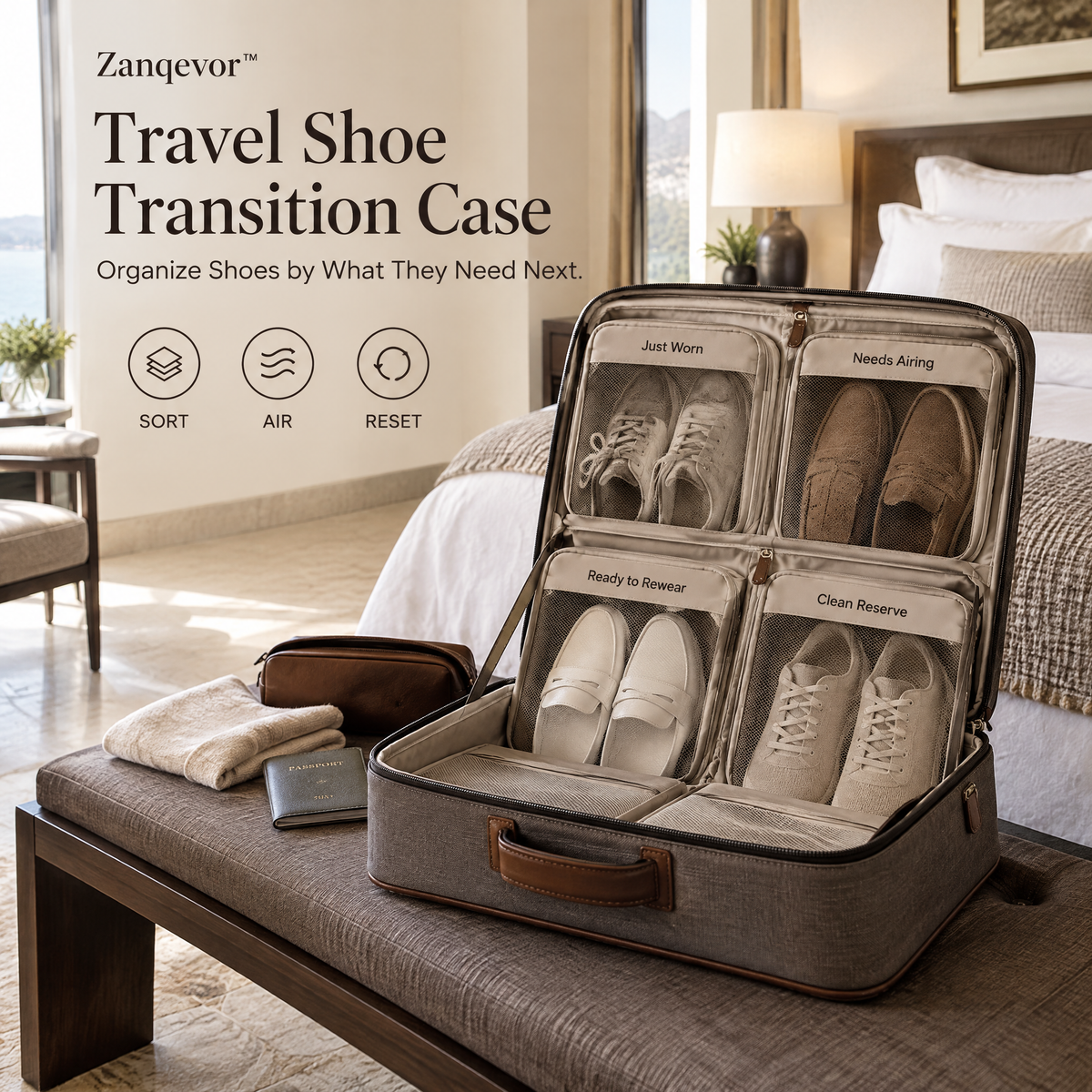 Zanqevor™ Travel Shoe Transition Case