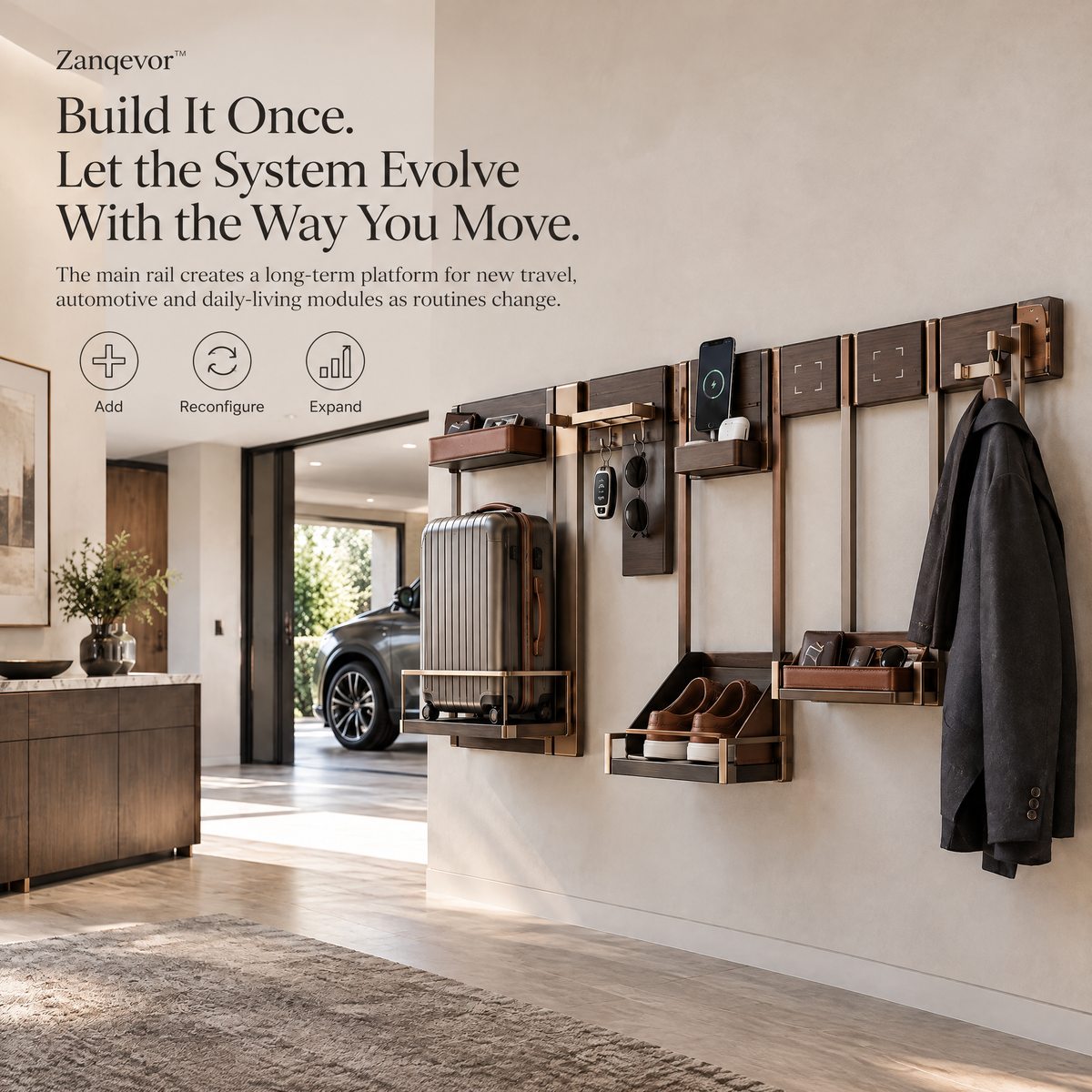 Zanqevor™ Modular Mobility Living Rail