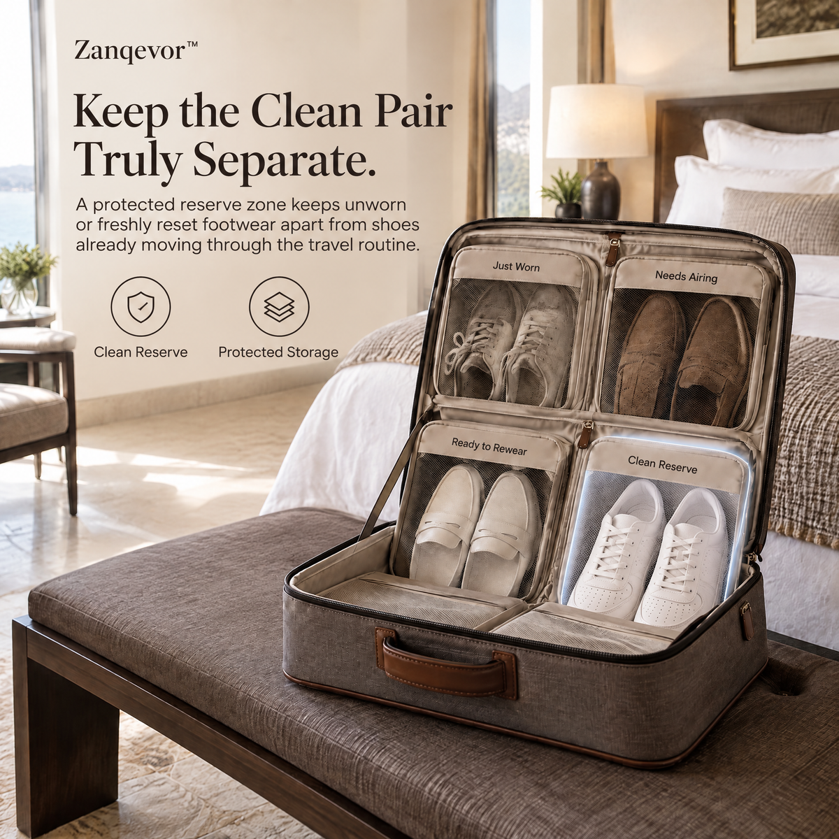 Zanqevor™ Travel Shoe Transition Case