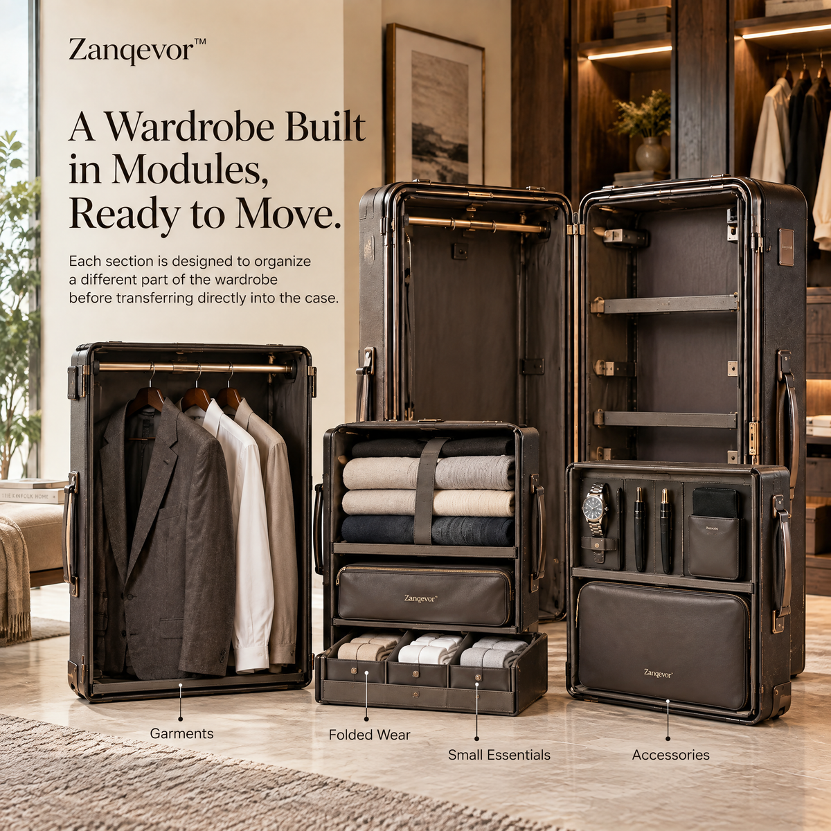 Zanqevor™ Travel Wardrobe Transfer Case