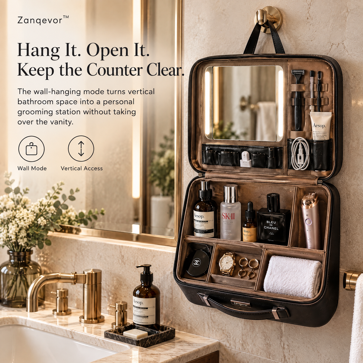 Zanqevor™ Travel Bathroom Deployment Case