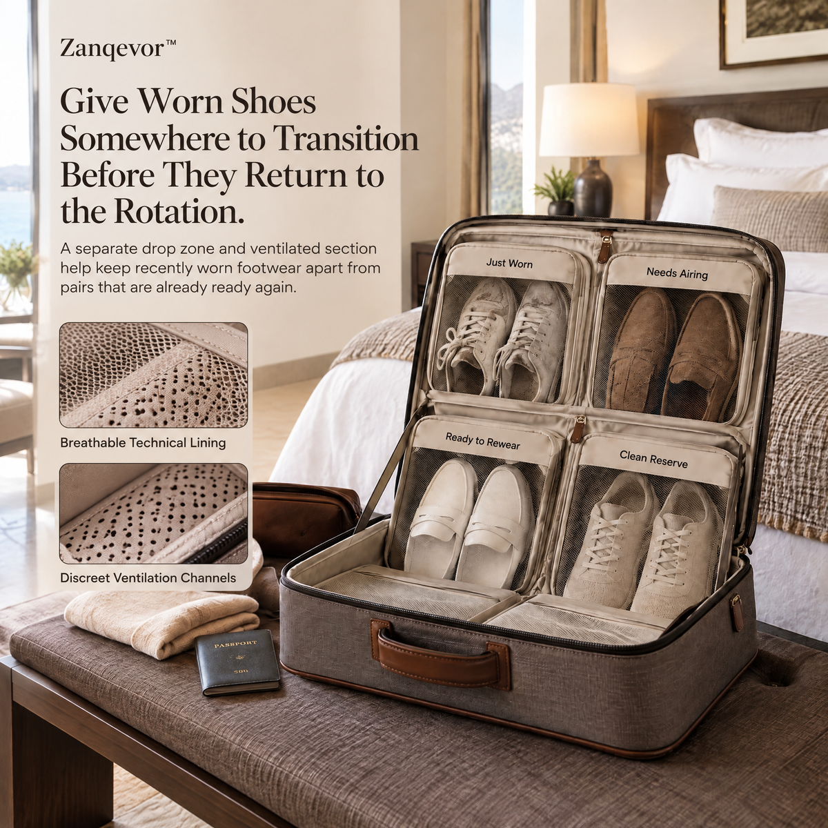 Zanqevor™ Travel Shoe Transition Case