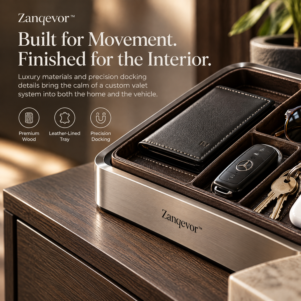 Zanqevor™ Home-to-Car Valet Dock