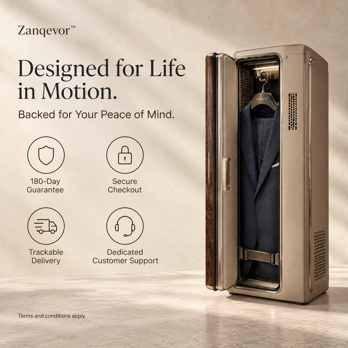 Zanqevor™ Vehicle Garment Climate Vault