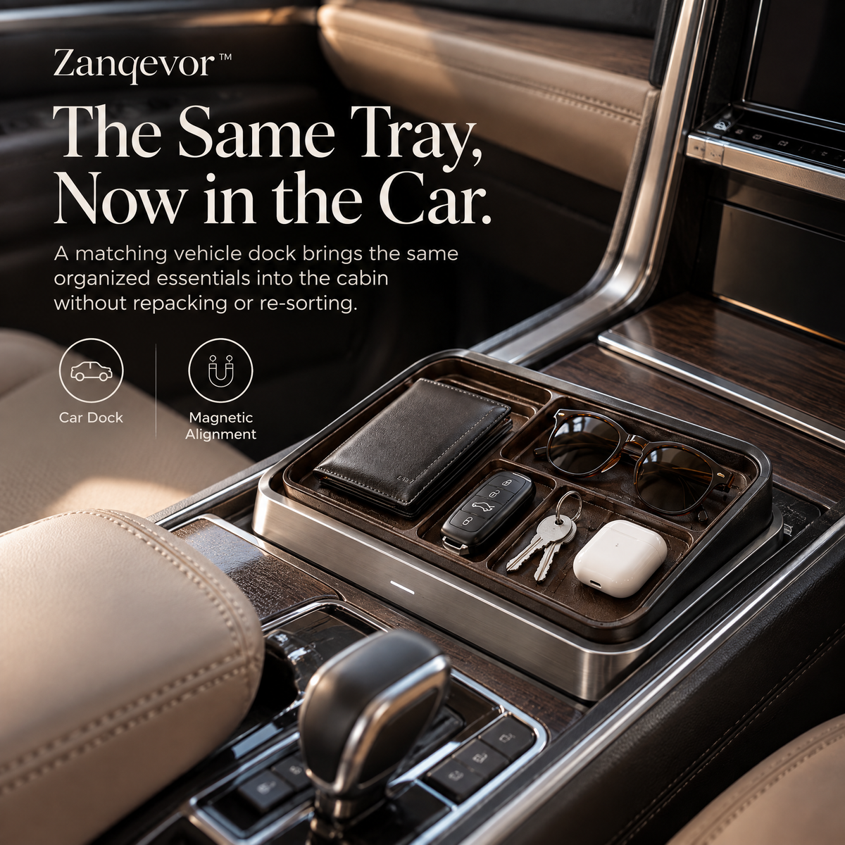 Zanqevor™ Home-to-Car Valet Dock