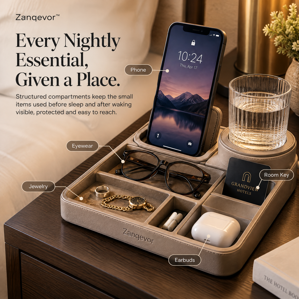Zanqevor™ Portable Hotel Nightstand Dock